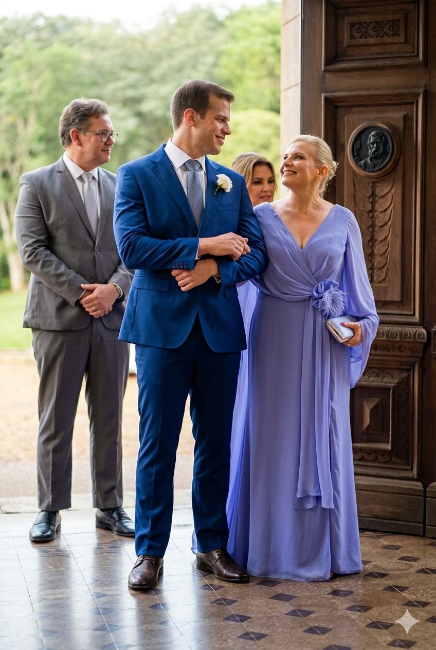 Vestido para mãe do noivo ou da noiva em casamento religioso: o que considerar antes de escolher