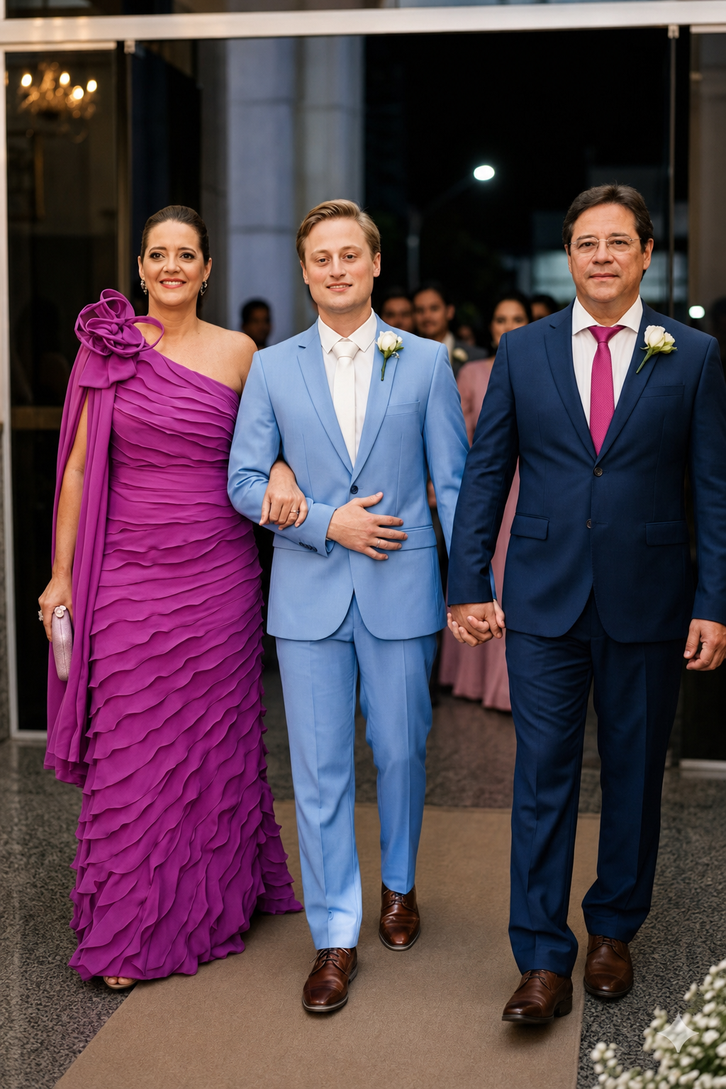 Vestido para mãe do noivo ou da noiva em casamento noturno: como construir uma presença marcante