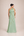 Vestido Verde-Lima em Zibeline de Um Ombro com Laço Bordado