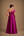 Vestido Fúcsia em Zibeline de Um Ombro com Flor e Bordado