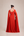 Vestido Vermelho em Crepe com Toque de Seda, Capa e Flor Removível