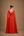 Vestido Vermelho em Crepe com Toque de Seda, Capa e Flor Removível