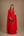 Vestido Vermelho Tomara que Caia com Capa Removível, Flores e Plumas
