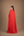 Vestido Vermelho Tomara que Caia com Capa Removível, Flores e Plumas