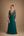 Vestido Verde Esmeralda com Manga 3/4 e Corpete em Tule Bordado