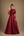 Vestido Marsala em Zibeline com Capa Removível Bordada