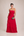 Vestido Vermelho Tomara que Caia com Babados e Flor na Cintura