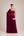Vestido Marsala em Tule Hidratado de Um Ombro com Cintura Bordada