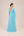 Vestido Azul Tiffany em Crepe com Toque de Seda, Decote V e Mangas Flare
