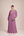Vestido Lavanda em Crepe com Toque de Seda, Mangas Longas e Decote Bordado
