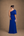 Vestido Azul Royal de Um Ombro com Flores Bordadas e Babado Lateral