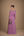 Vestido Lavanda em Crepe com Toque de Seda, Mangas Longas e Decote Bordado