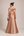 Vestido Champanhe em Zibeline Ombro a Ombro com Tule Bordado