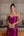 Vestido em zibeline com bordado e capa removível