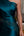 Vestido Verde Petróleo em Zibeline de Um Ombro com Bordado