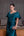 Vestido em zibeline com bordado e capa removível