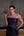 Vestido zibeline um ombro com babado e bordado