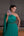 Vestido em crepe de seda estilo grego com capa bordado cintura