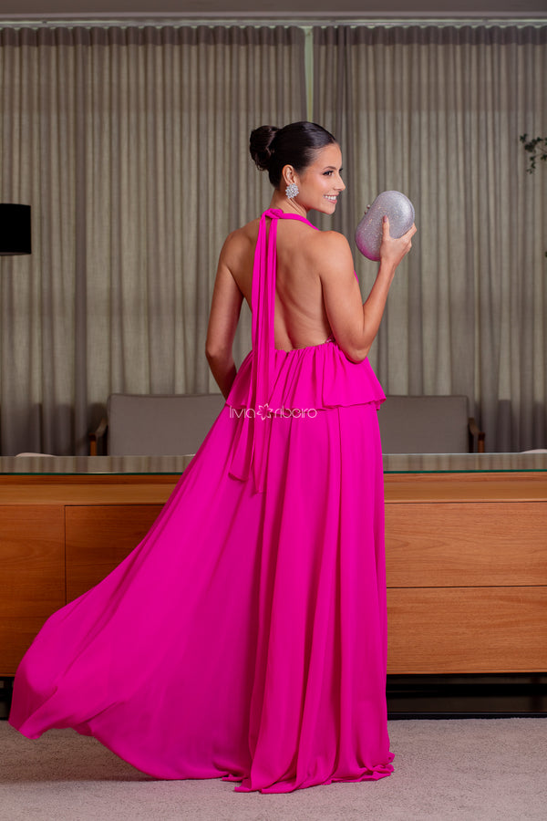 Vestido Lívia Ribeiro frente única decote costas