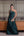 Vestido em zibeline um ombro com bordado