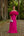 Vestido Pink em Crepe Ombro a Ombro com Babados