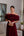 Vestido Marsala em Crepe Ombro a Ombro com Babados