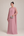 Vestido Longo Rosé com Capa e Manga 7/8 em Tule Bordado